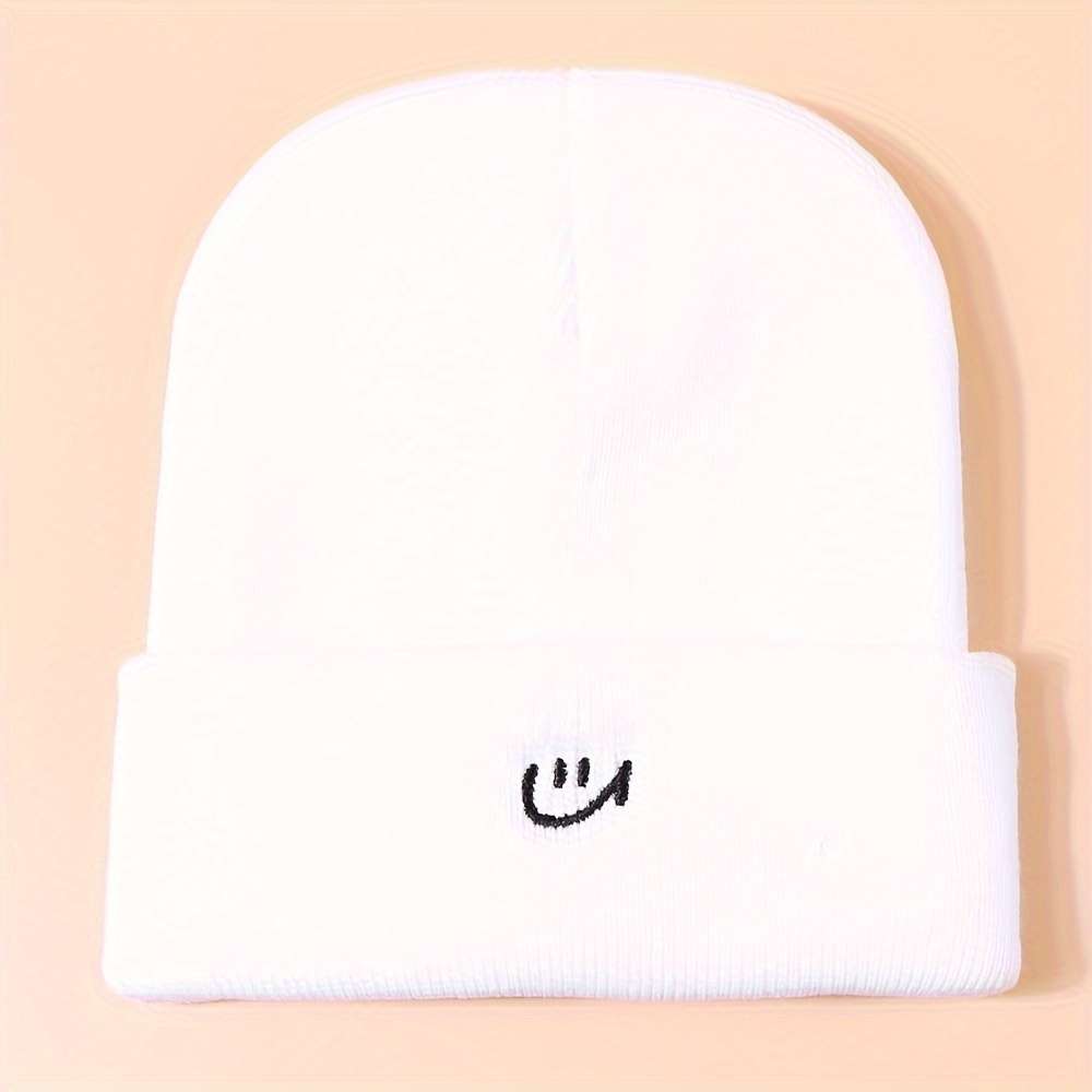 joyful Embroidered Beanie Stretchy Adjustable Knit Skull Cap