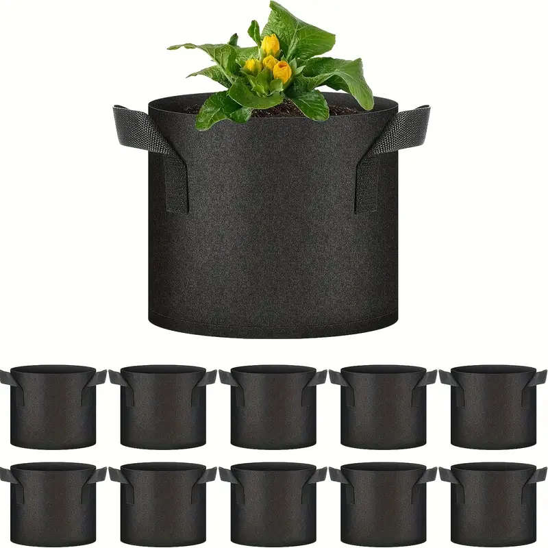 10-pack Classic Fabric Planting Bags 18.93L