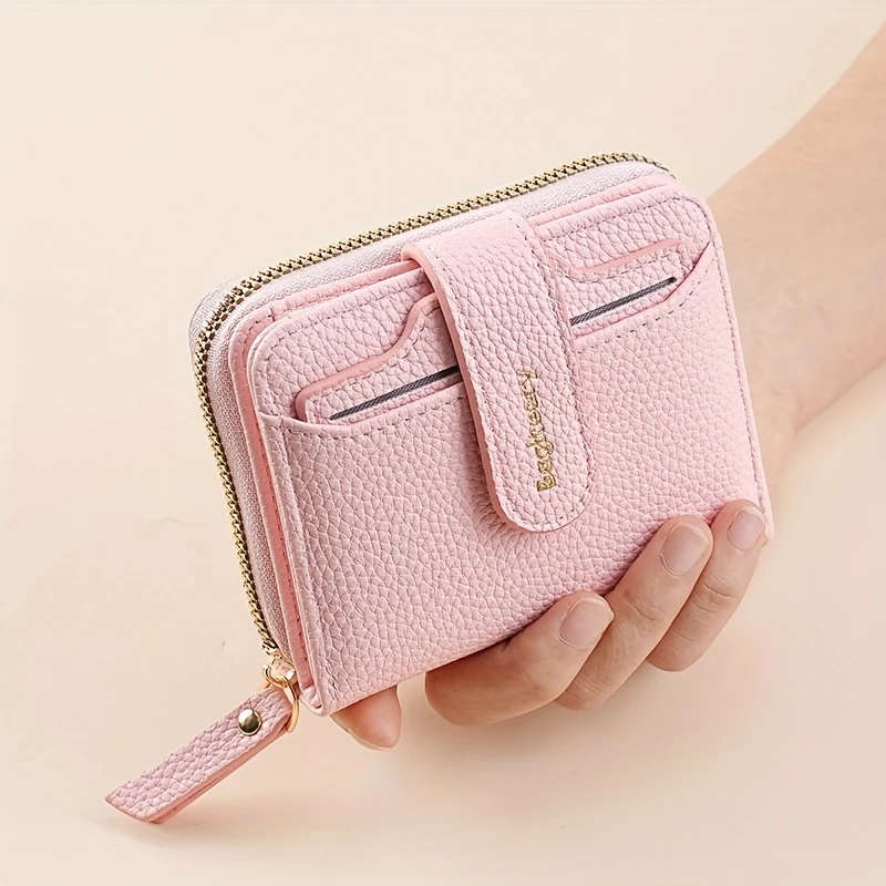 New Lychee Pattern Solid Color Wallet