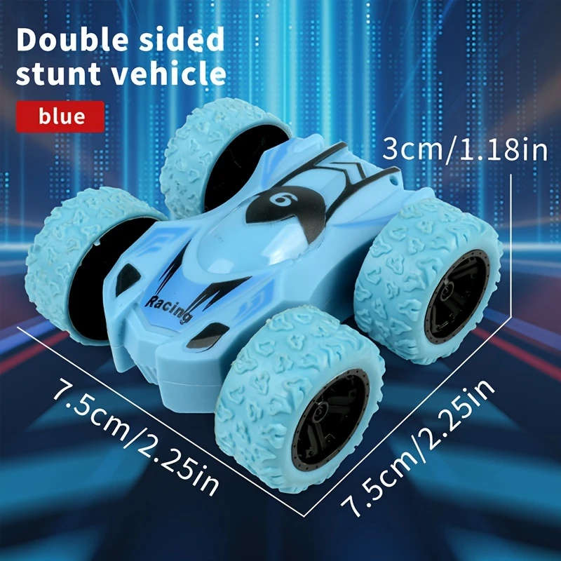 1pc Dual-Sided Inertia Stunt Off-Road Mini Model Durable Educational Toy Car for Youngsters Perfect