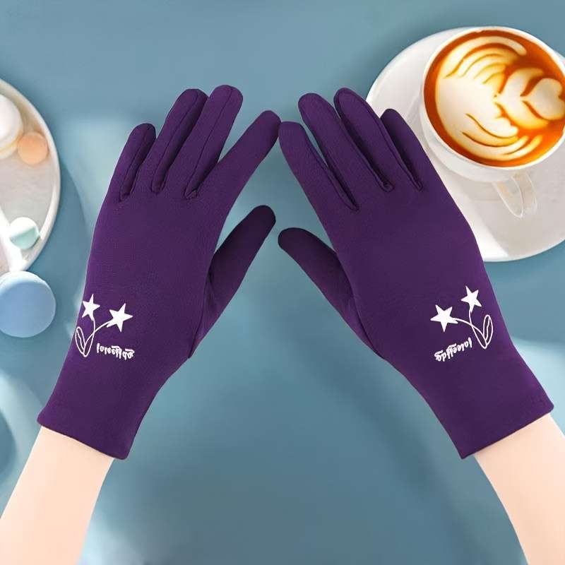 1 Pair Black Warm Gloves