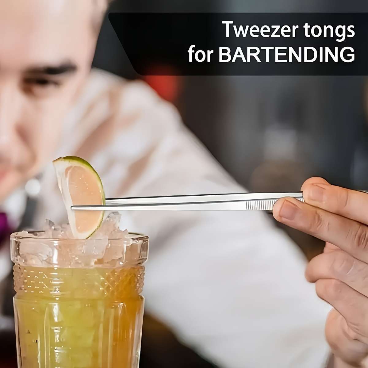 2pcs Premium Stainless Steel Kitchen Tongs Durable Ergonomic BBQ Cooking Tweezers for Prec