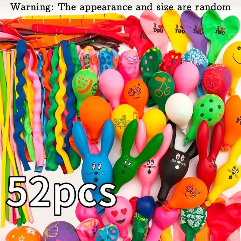 52 Mixed Color Balloons
