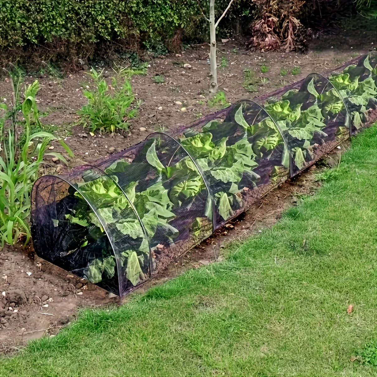 1 Piece Foldable Black Mesh Garden Tunnel