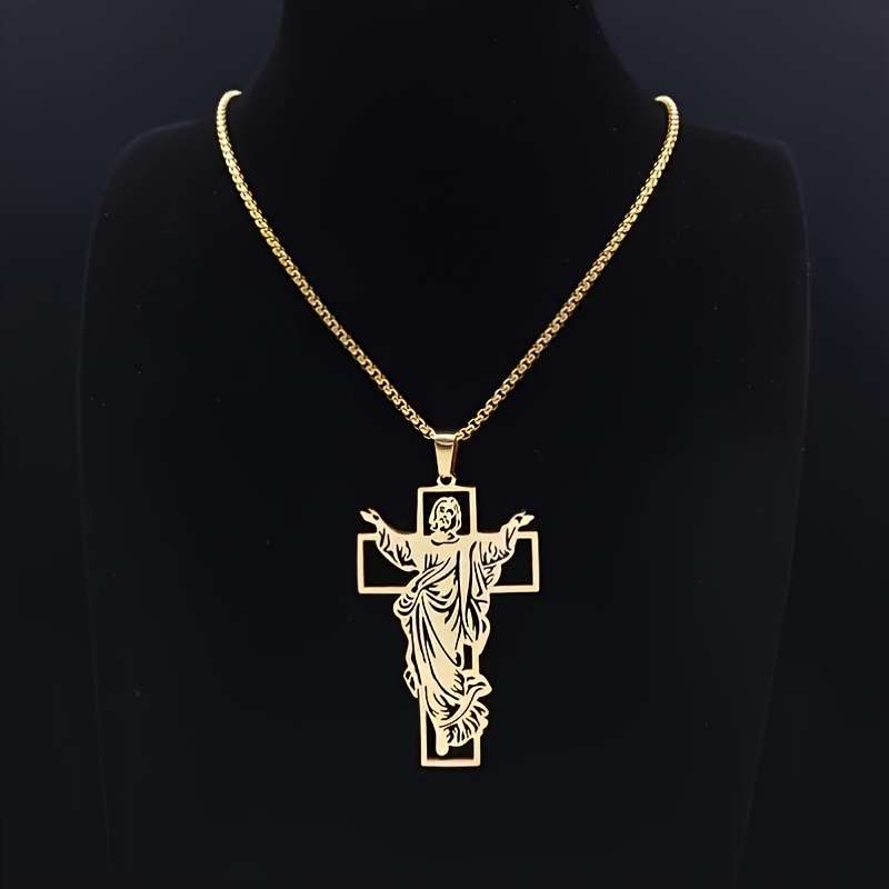 1 Piece Silvery Jesus Theme Pendant