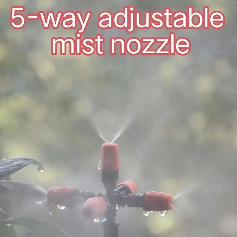 1Pc 5Way Garden Spray Sprayer 20.3mm Threaded Joint Spray Nozzle