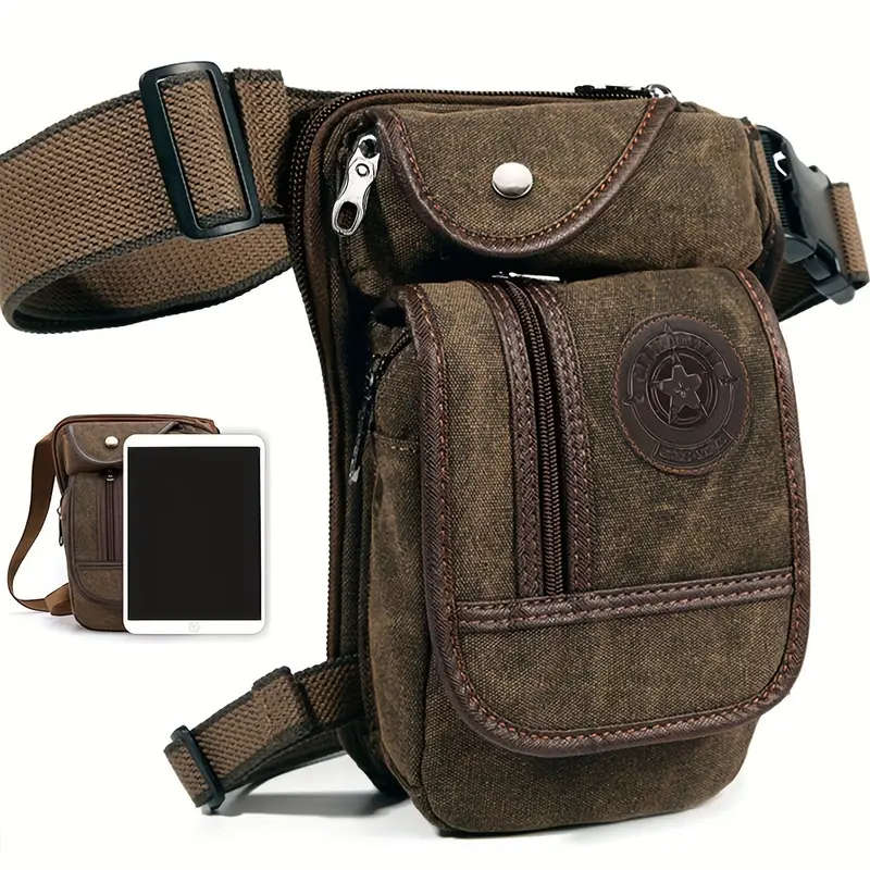 Men's Tactical Canvas Belt Bag