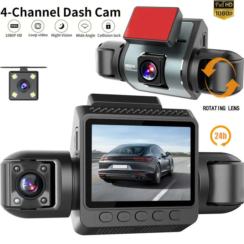 1080P 4 Channel Dash Cam 360° Dash Camera