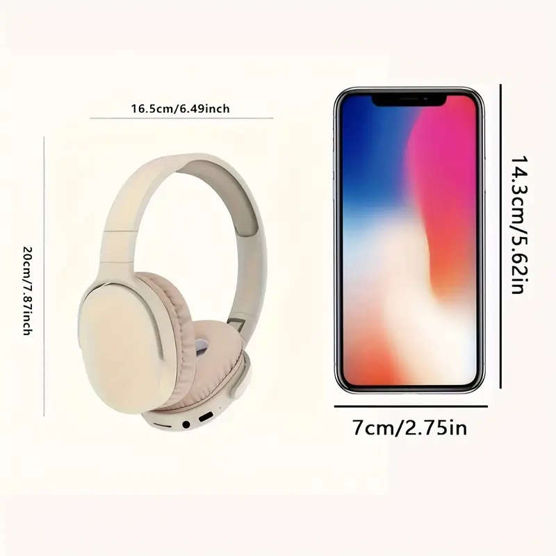 Over-Ear Wireless Headphones With Active Noise Cancellation And Built-In Microphone