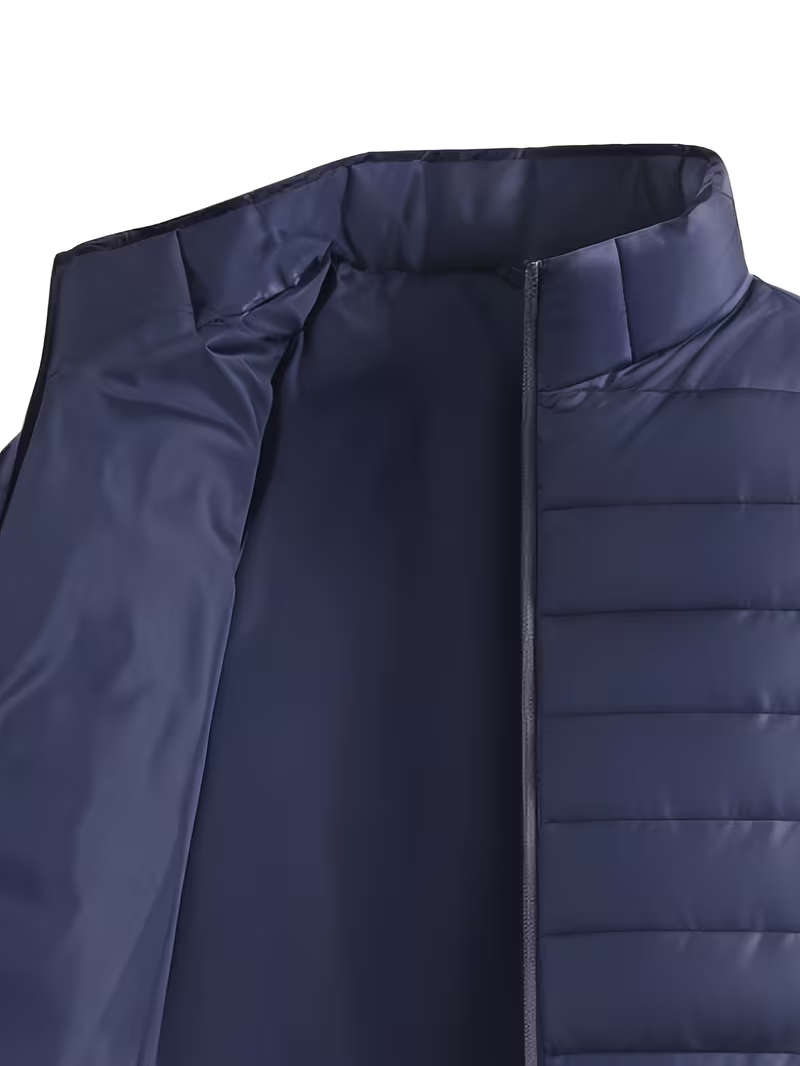 Men's Warm Padded Coat - XL - Navy Blue