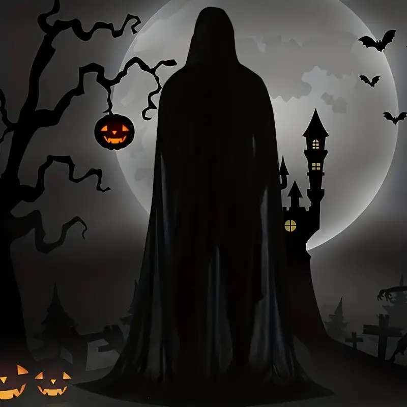 Unisex Halloween Hooded Cloak For Adults