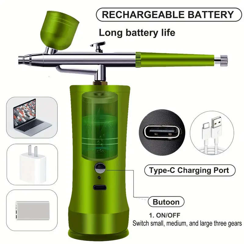 Versatile Rechargeable Airbrush Kit