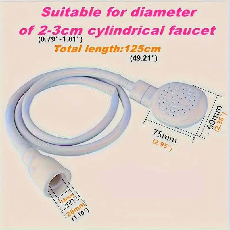 1-Piece Faucet Hose Handheld Shower Head