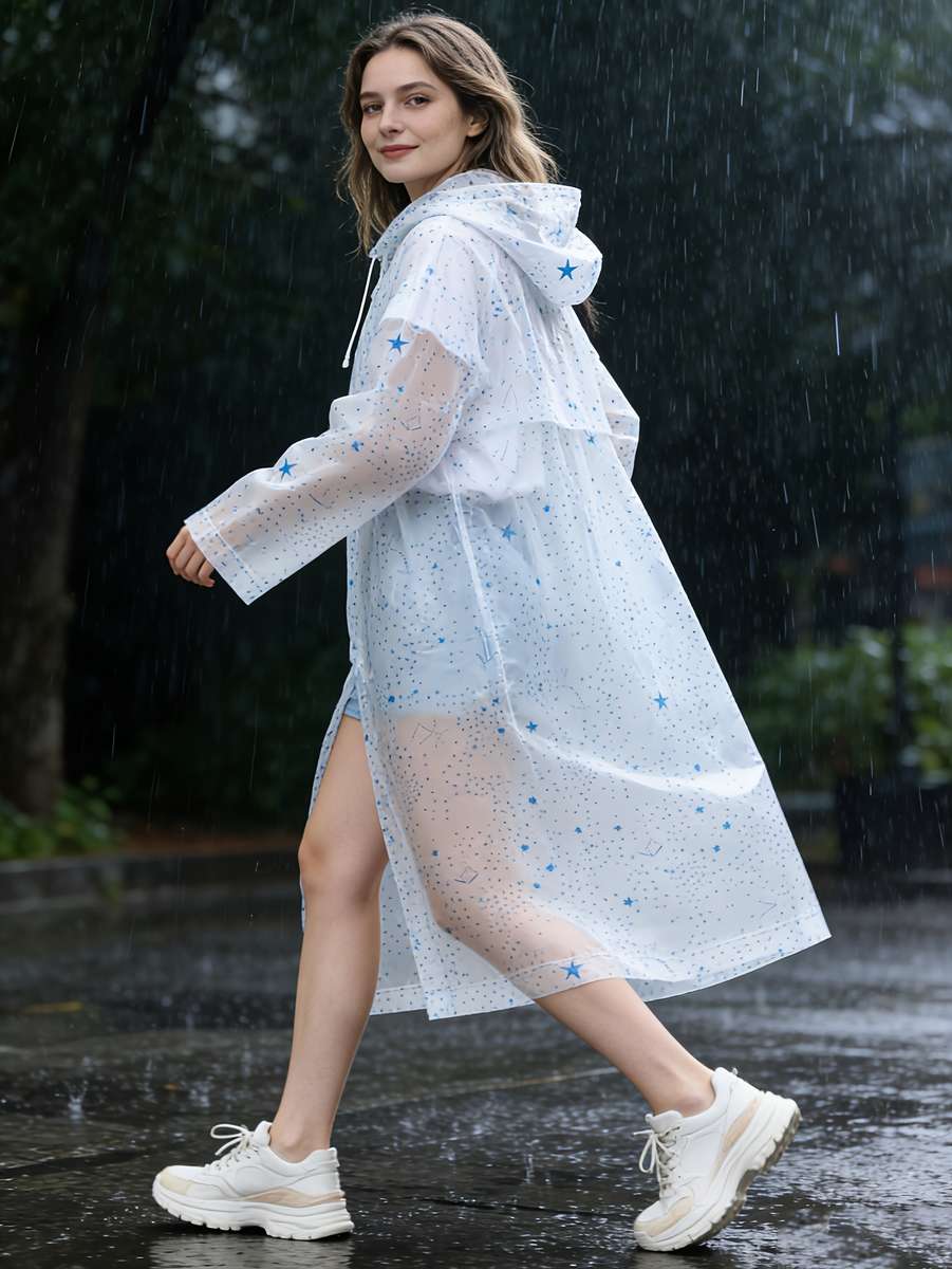 Raincoat White Size Asian Onesize