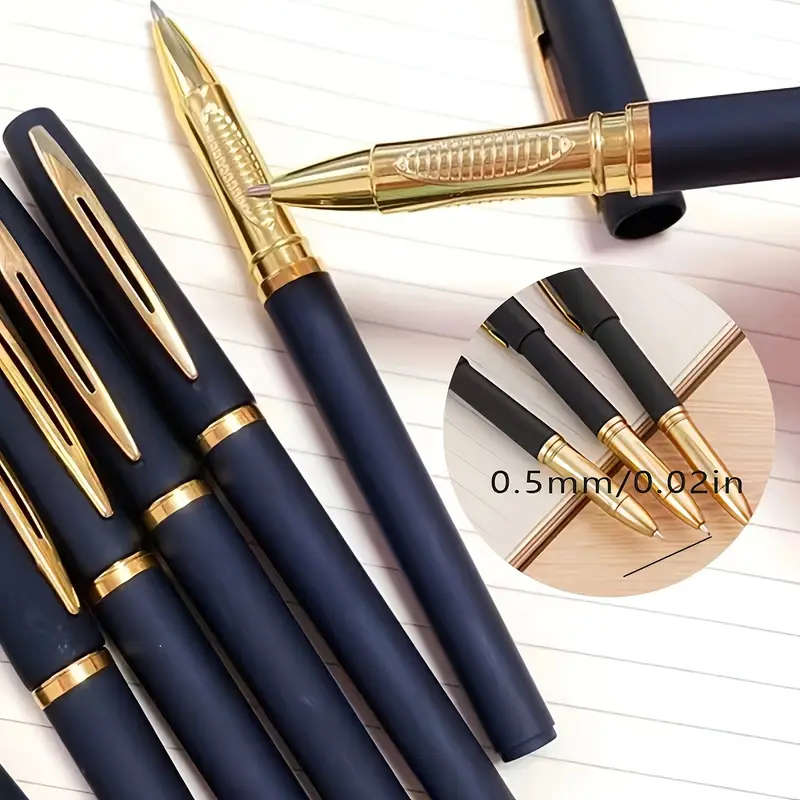 10pcs Ultra Fine Tip Black Gel Pens Signature Pen Black Carbon Pen Water Pen Practice Large Capacity