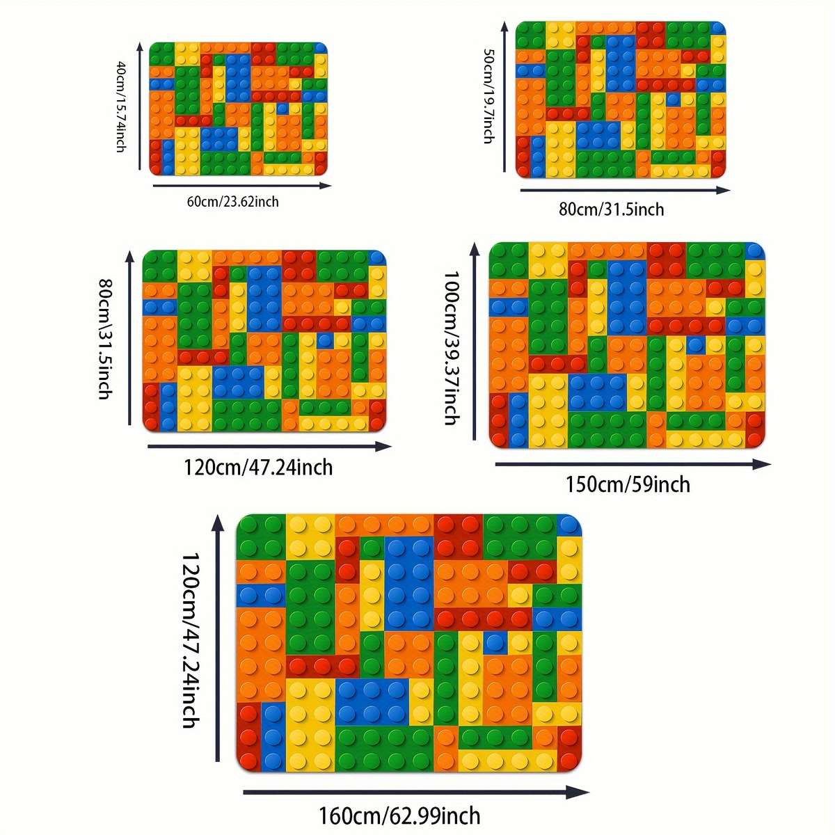 1Pc Polychrome 100cmx150cm 39.37x59inch Floor Mat