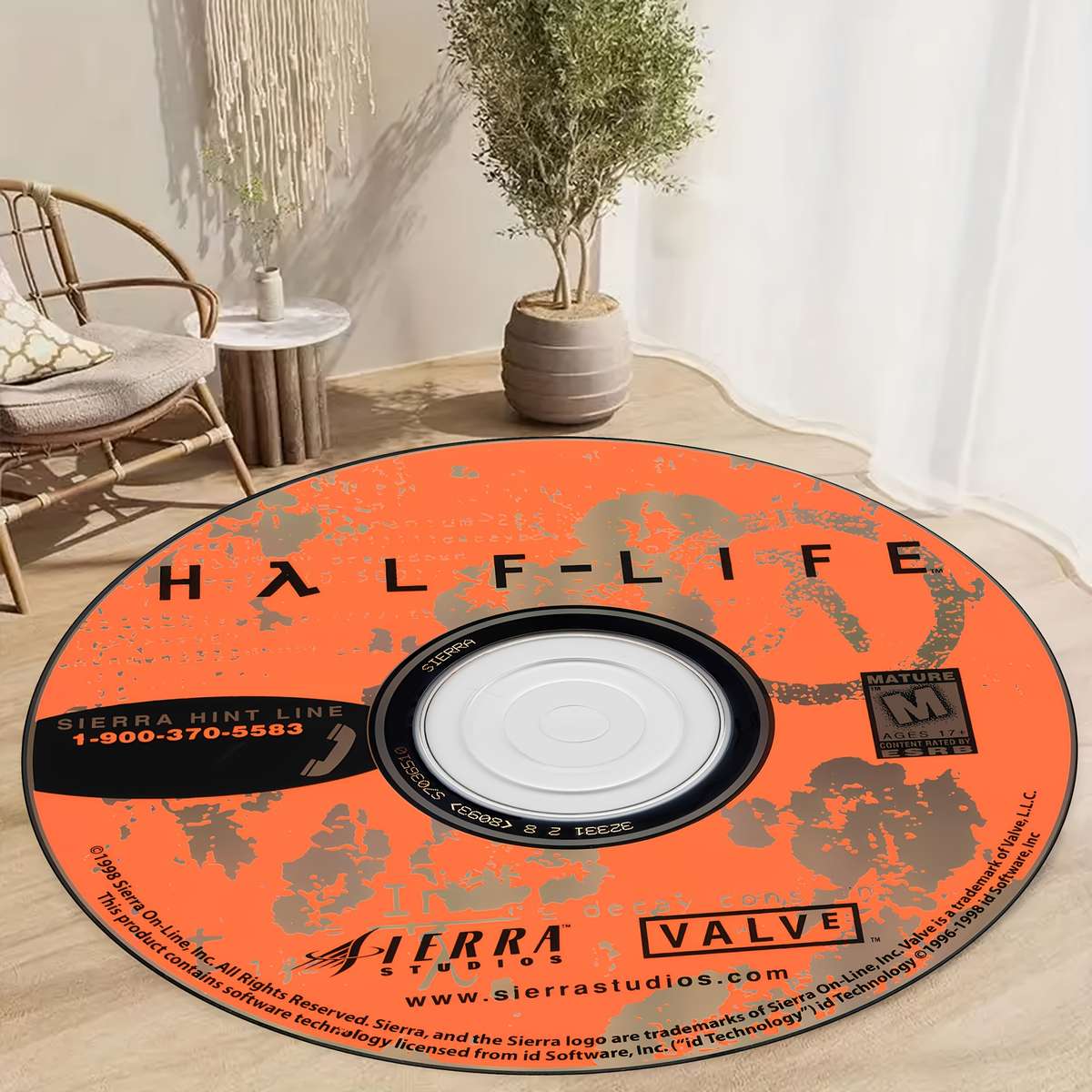 1Pc Diameter 100cm 39.37inch Floor Mat