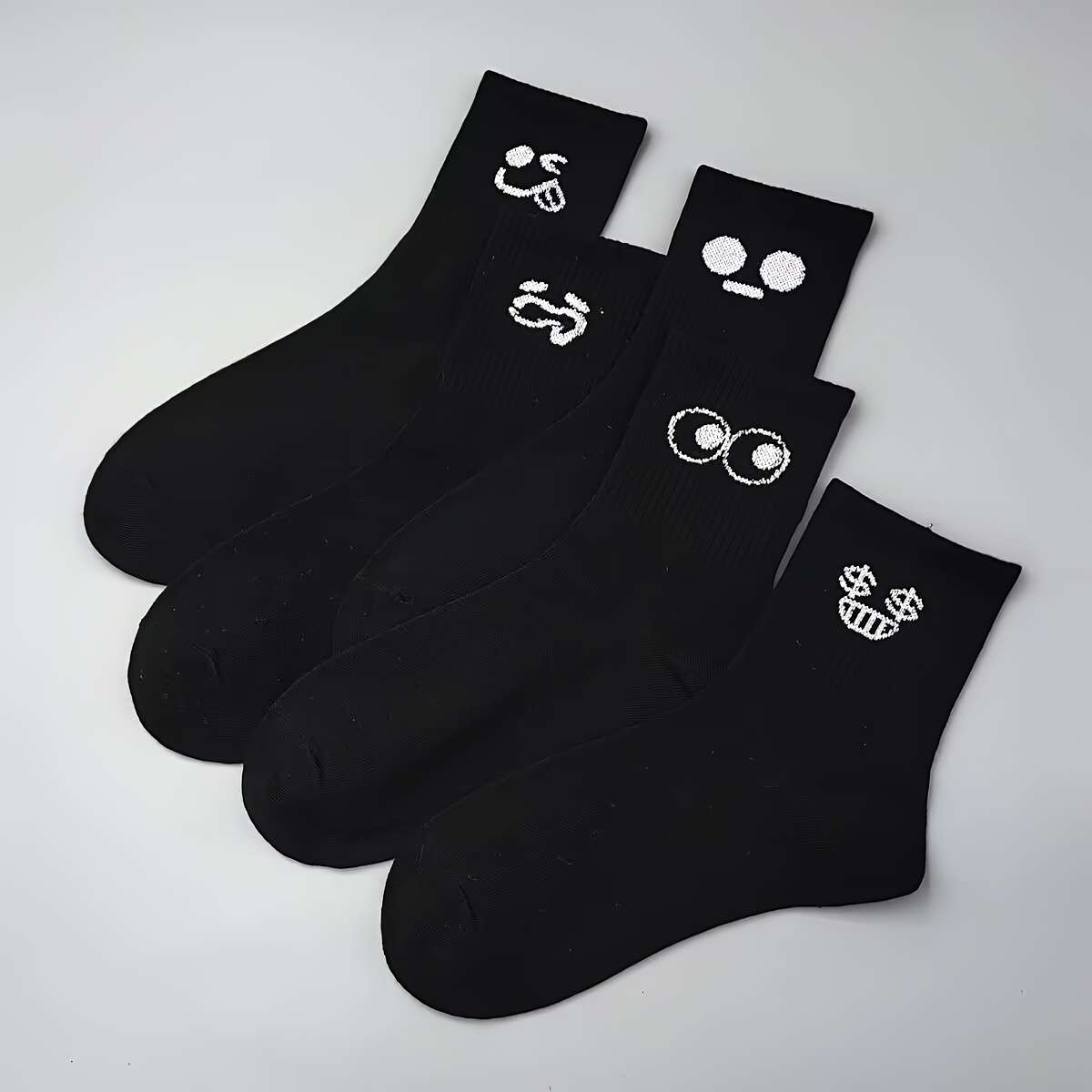 5 Pairs One Size High Elastic Socks