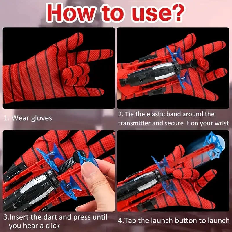 Spider Web Shooting Launcher Glove Set Children's toys