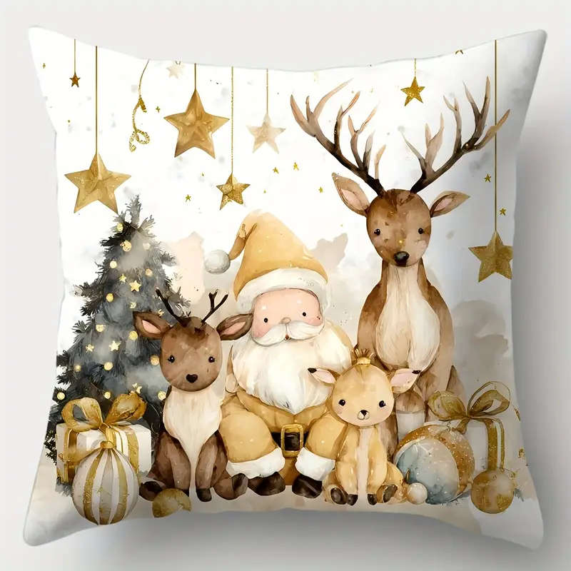 4-Piece Christmas-Themed Pillowcase Set