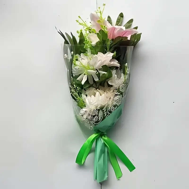 50-Pack Transparent Bouquet Wrapping Bag