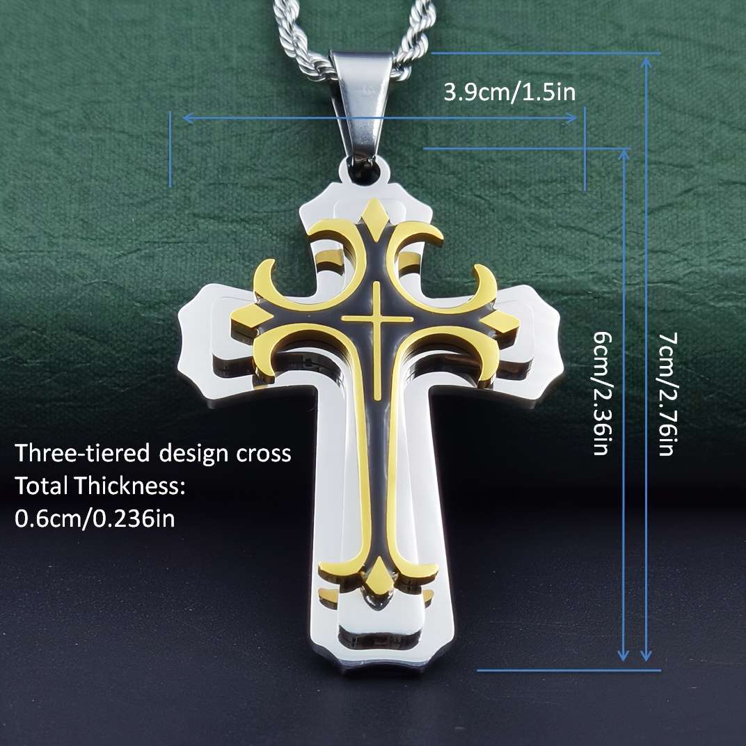 1 Piece Golden Jesus Theme Pendant