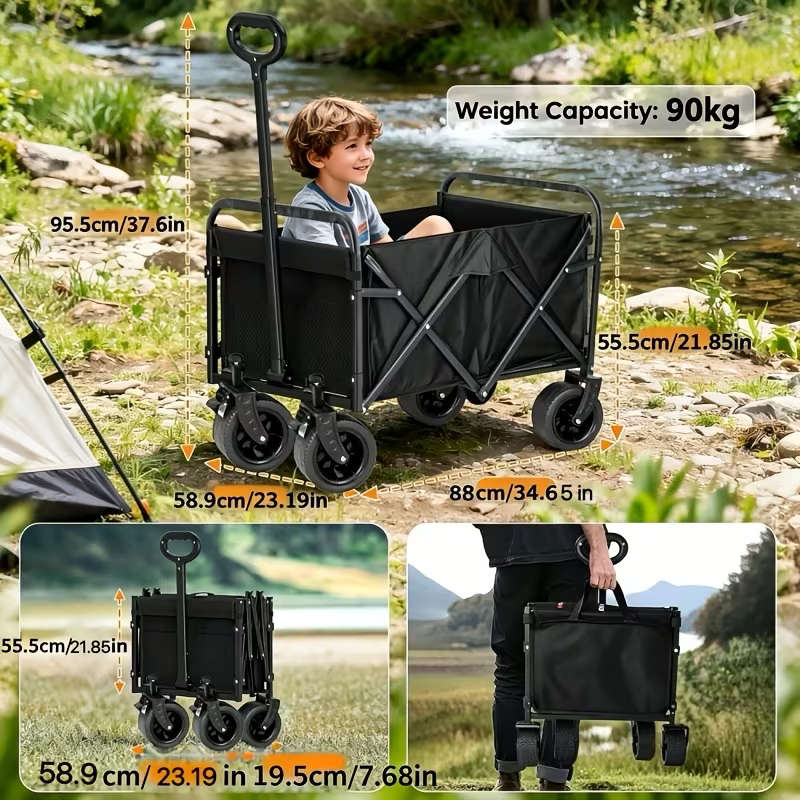 Heavy-Duty Multi-Functional Folding Trolley - Large