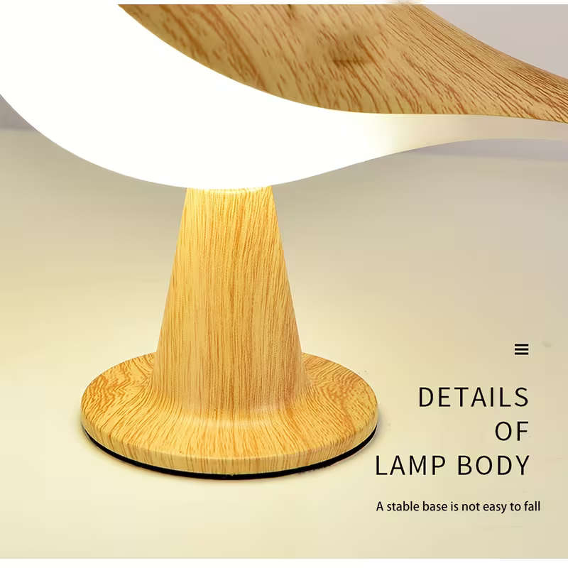 Art Deco Style Bird-Shaped Led Table Lamp mahogany