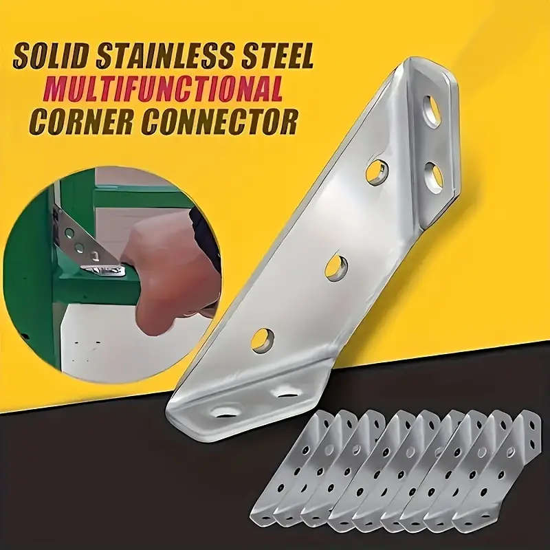 32pcs set Durable Metal Corner Connectors Iron Construction for Furniture and Frame Reinforcement