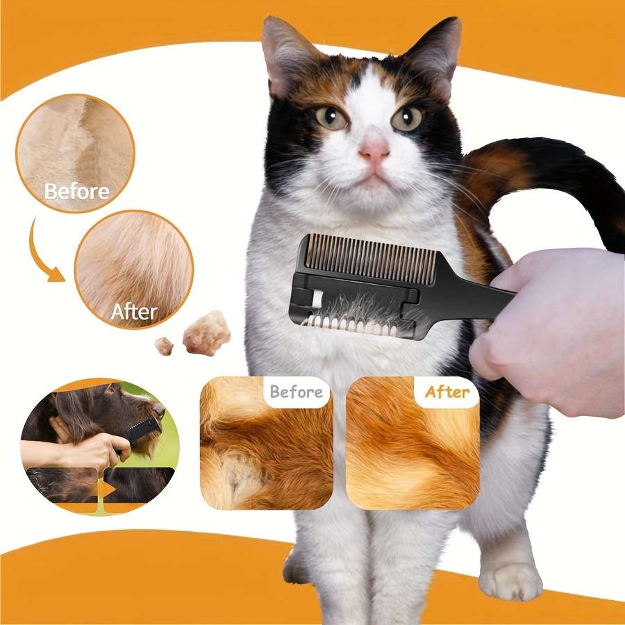 1pc Purple Size 1 Comb Add 10 BladesPet Comb