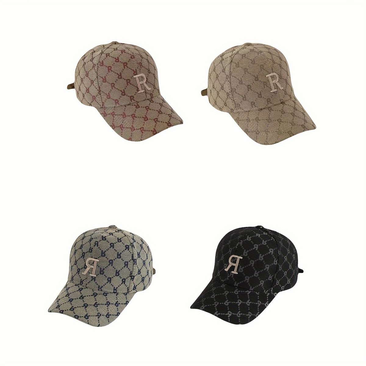 Vintage Baseball Cap Embroidered Letter R