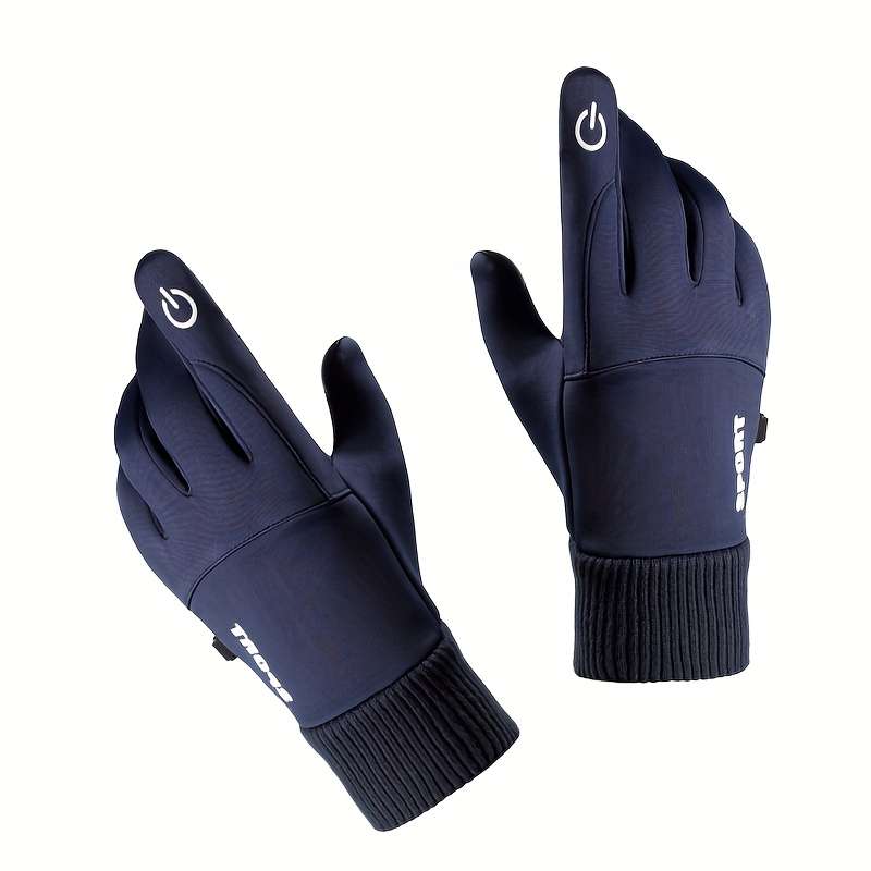 1 Pair Light Gray Warm Gloves