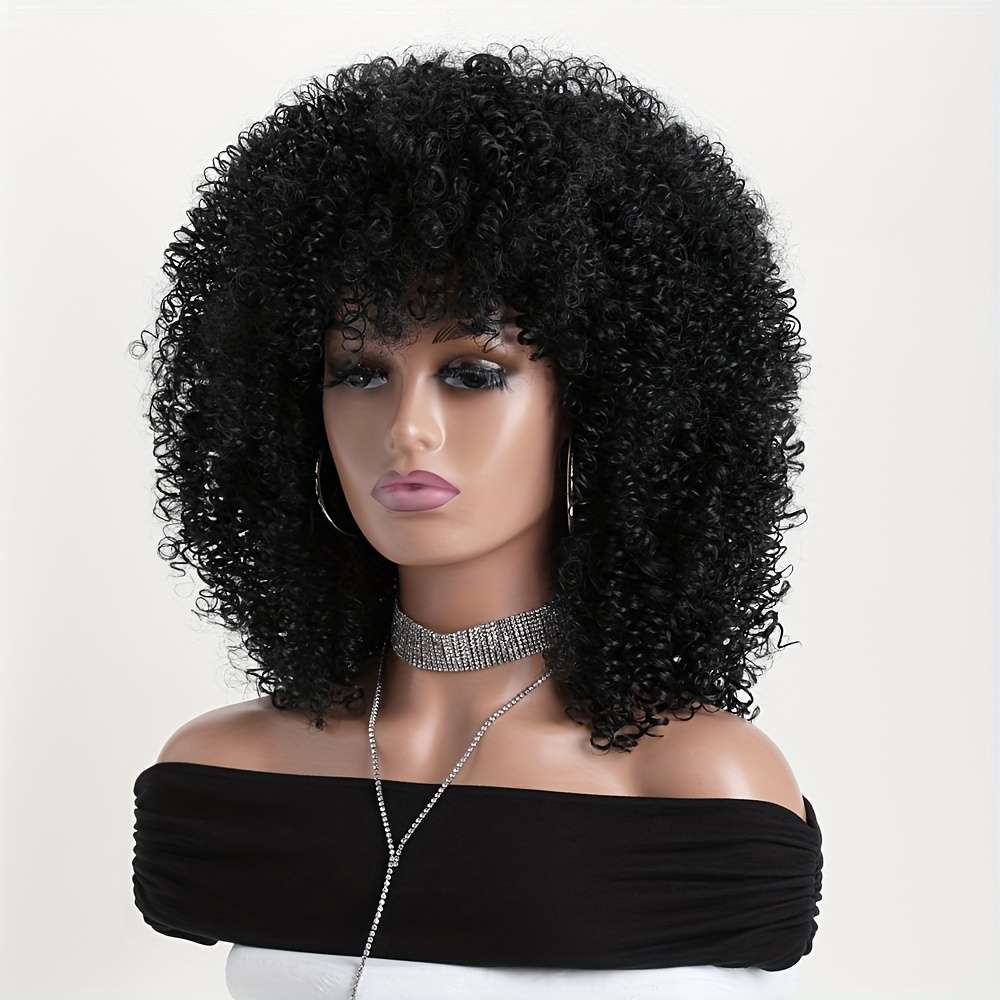 1Pc Black 40.64cm Fashion Design Wig