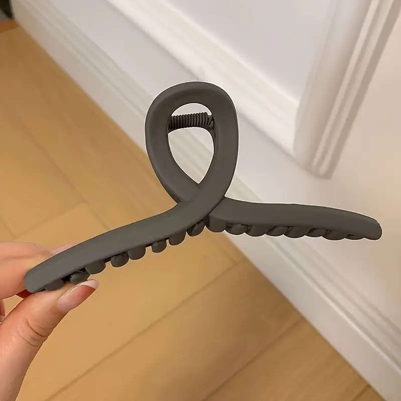 Solid Color Large Hair Claw Clip - Dark Brown