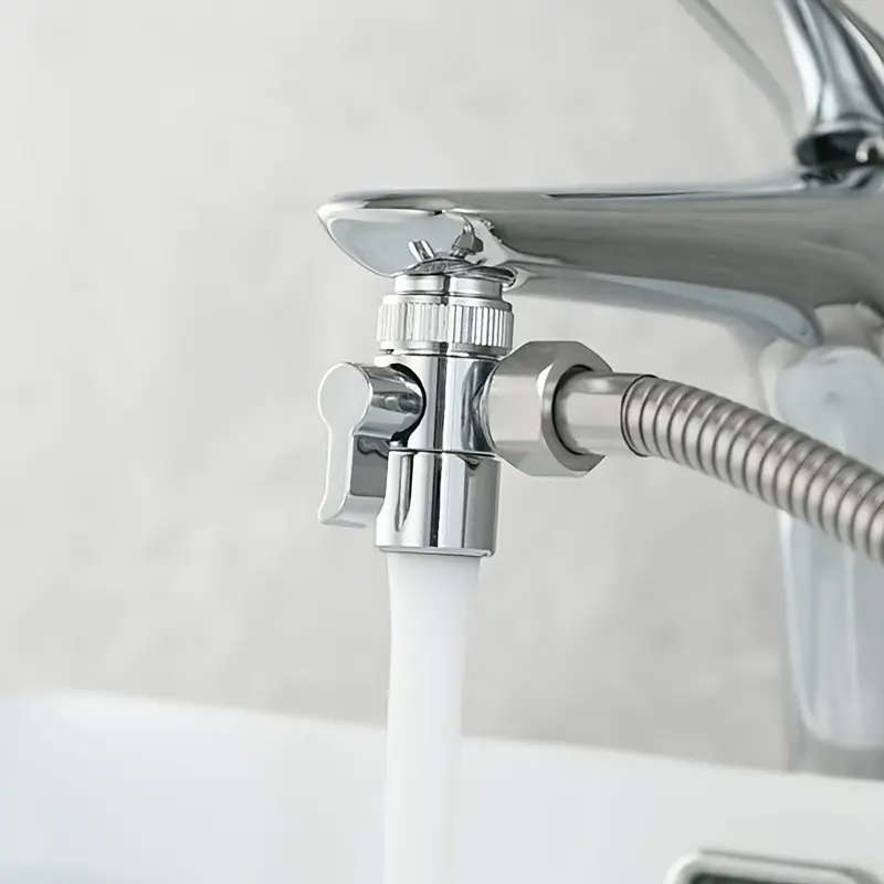 1pc Universal Faucet Sink Valve Diverter Handheld Shower Head Adapter Bathroom Kitchen Sink Faucet R