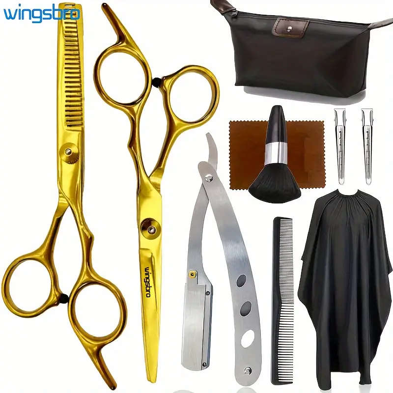 A Professional Hairdressing Set Meticulously Crafted Cutting And Thinning Scissors Stylish Tools