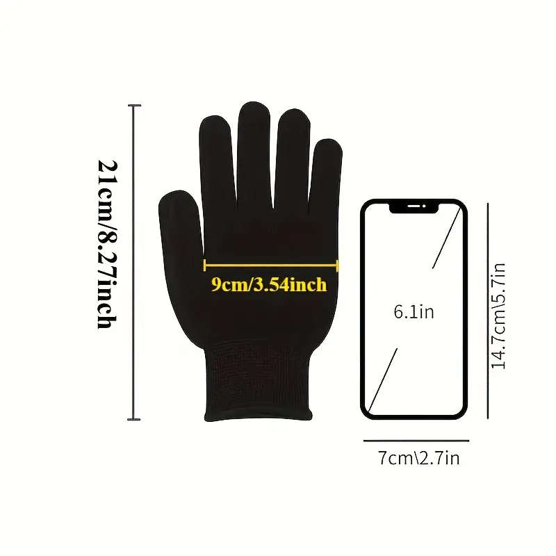 12pcs 6Pairs of Premium Breathable Work Gloves Slip-Resistant Made of Lead-Free Plastic Suitable for
