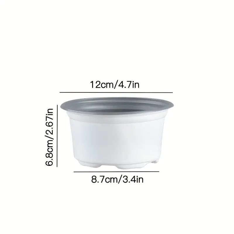 12-Pack Convenient And Simple White Plastic Succulent Plant Pots