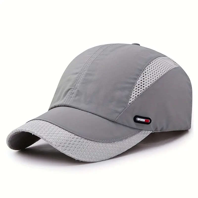 1pc Quick-Dry Baseball Cap Adjustable Moisture-Wicking Sun Hat for Outdoor Sports All Seasons