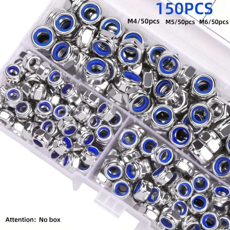 150 Pieces Of Anti-Lock Hexagon Nuts