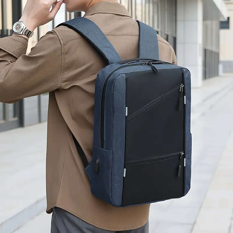 3pcs Business Backpack Shoulder Bag Korean Style Trendy Travel Casual Schoolbag Simple Fashion