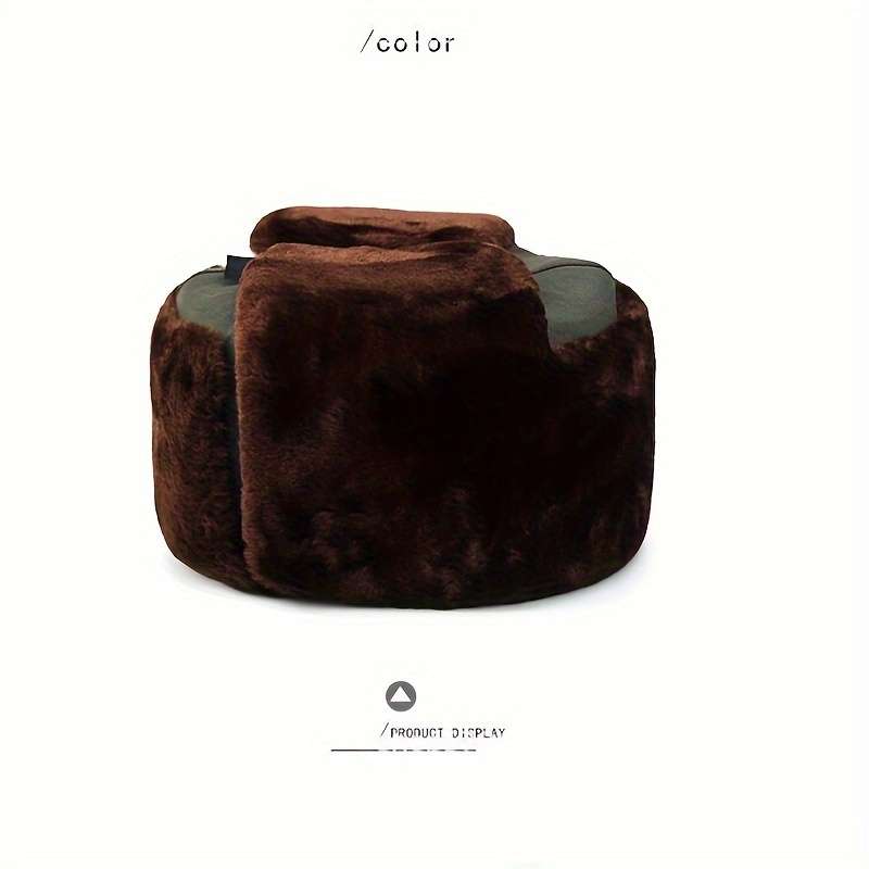 Hat Army Green Brown Velvet