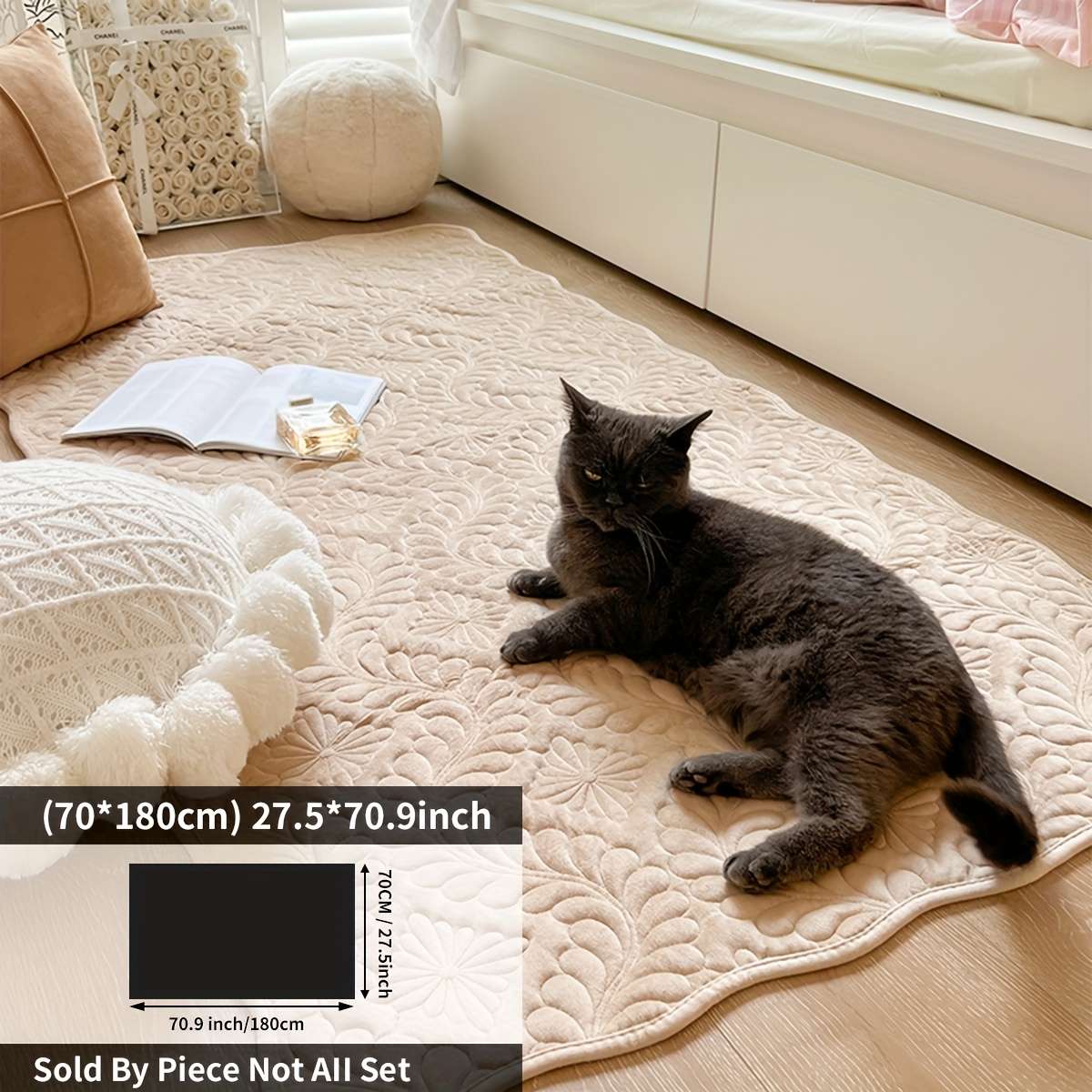 1Pc Light Camel 27.5x70.9inch 70x180cm Floor Mat