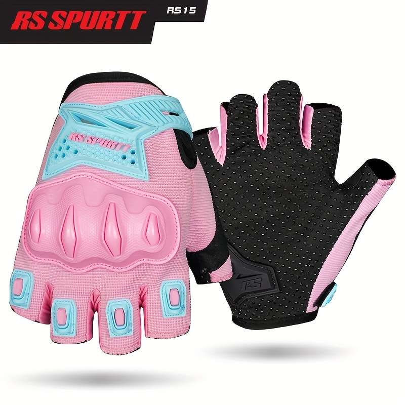 1 Pair Pink Size L Outdoor Sports Gloves