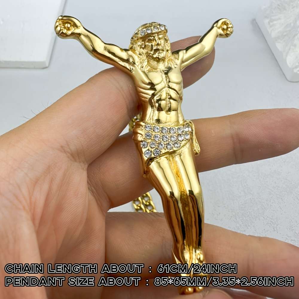 1 Piece Silvery Jesus Theme Pendant