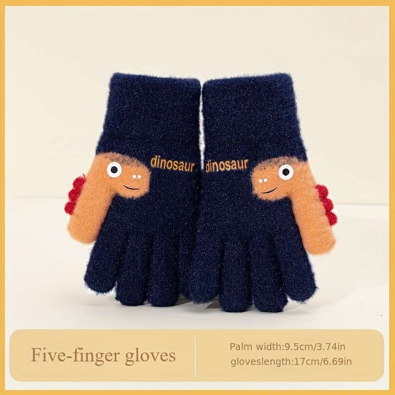 1 Pair Grey Warm Gloves