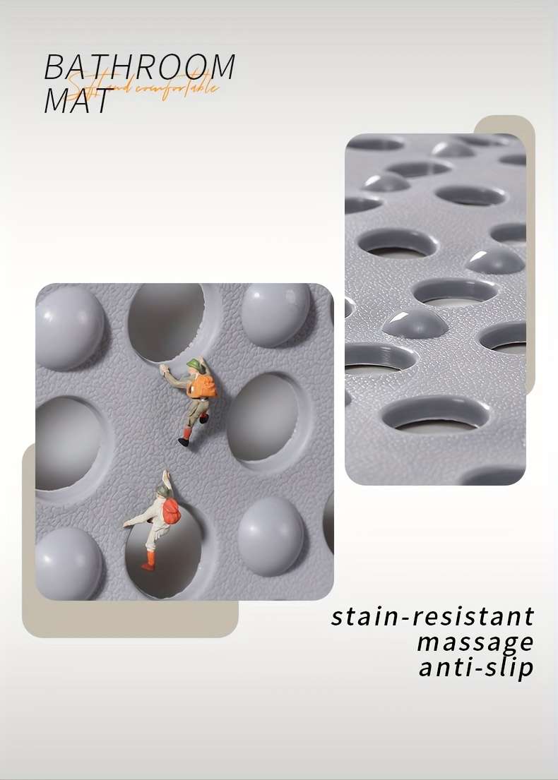 1Pc Gris 39.88x69.85cm Floor Mat