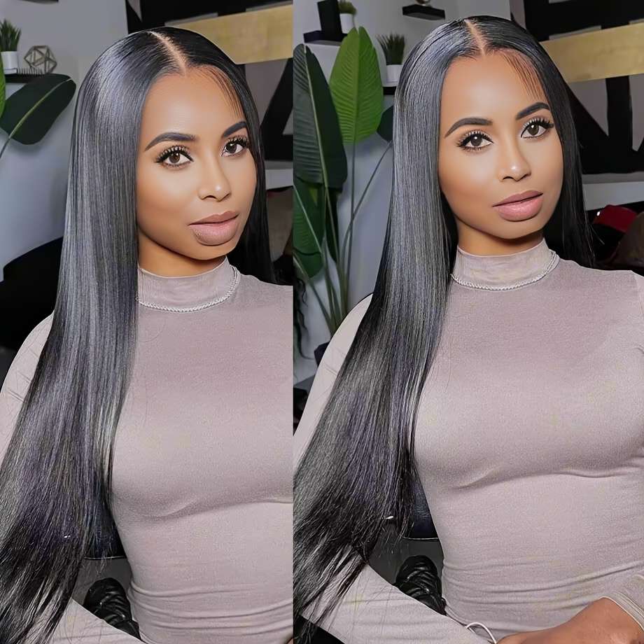 1Pc Black 71.12cm Fashion Design Wig