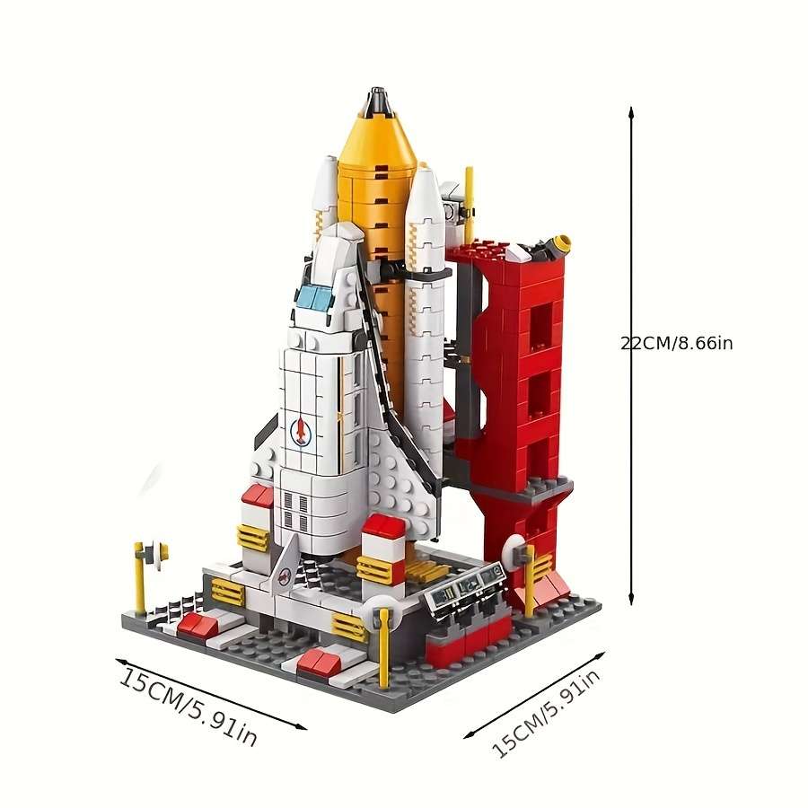 1000pcs Large Particle Spacecraft Building Block Toys Spacecraft Rocket Launch Cente