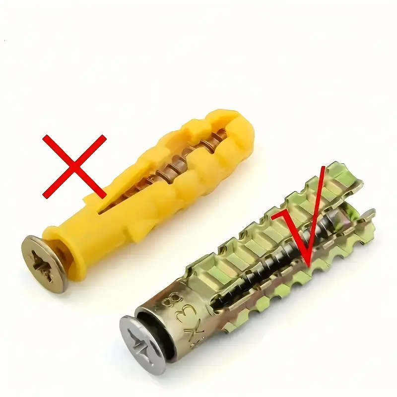 50 Pcs 25 Sets Of Iron Serrated Gecko Expansion Screws Light Metal Expansion Pipe Nails M6